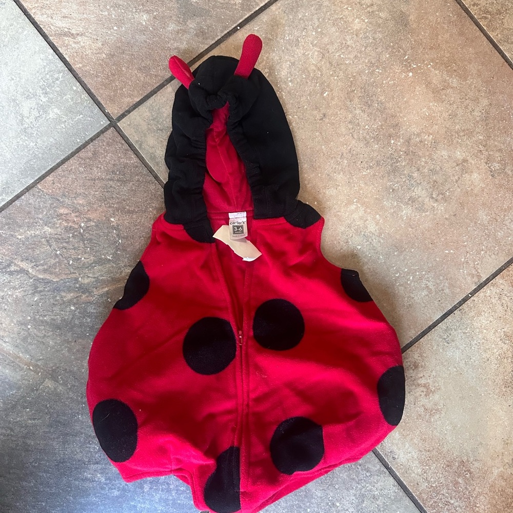Carter's Red and Black Baby Outfit 3/6 months used for about one hour